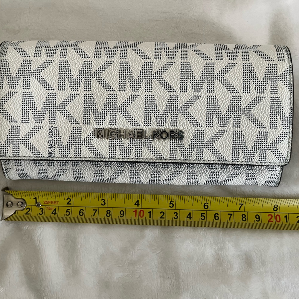 Michael Kors, blue and white wallet